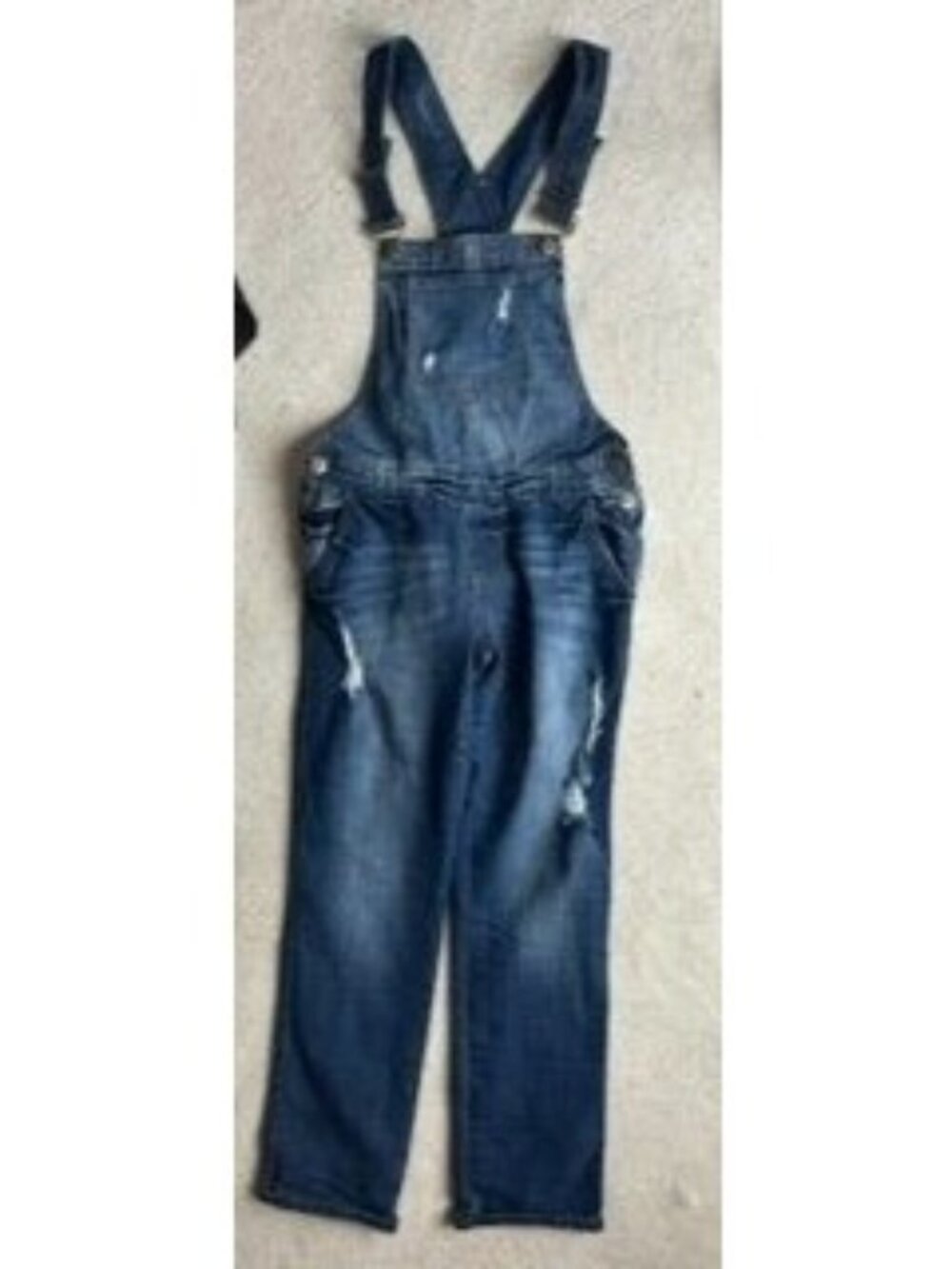 NWT Juniors denim distressed overall coverall by ink size 7